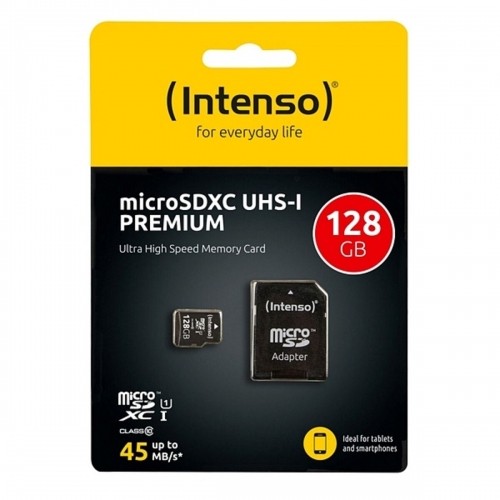 Mikro SD Atmiņas karte ar Adapteri INTENSO 34234 UHS-I XC Premium Melns image 2