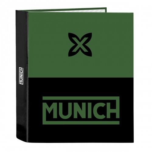 Gredzenveida stiprinājums Munich Caviar Zaļš Melns A4 27 x 33 x 6 cm image 1