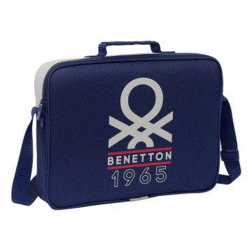 Skolas soma Benetton Varsity Pelēks Tumši Zils 38 x 28 x 6 cm