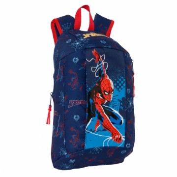 Mugursoma Spider-Man Neon Mini Tumši Zils 22 x 39 x 10 cm