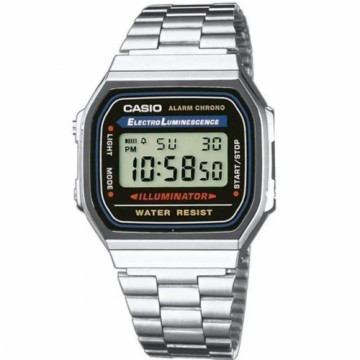Часы унисекс Casio A168W-1 Чёрный Серебристый (Ø 36 mm)