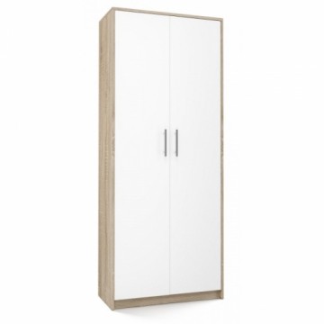 Top E Shop Filing cabinet OLIV 2D 74x35x180 cm, Sonoma/White