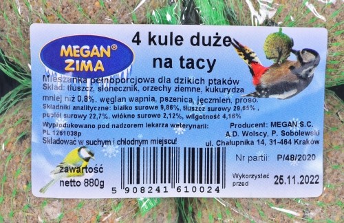 Megan 5908241610024 wild bird food Seeds 640 g Canary, Cockatiel, Finch, Parakeet image 4