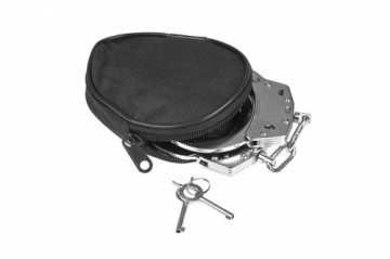 Chain cuffs GUARD 01 steel - chrome, clamp lock, 2 keys (YC-01-SR)