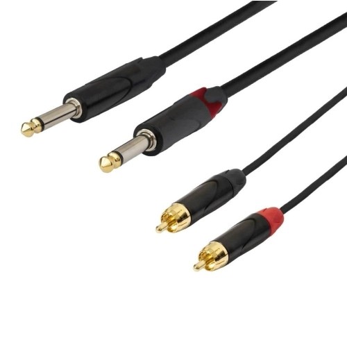 Sound Station Quality (ssq) SSQ RCAJM5 - Cable 2x RCA - 2x Jack Mono 6,3 mm 3 m Black image 3