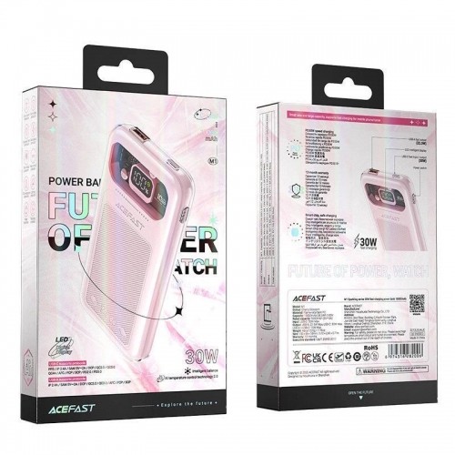 Acefast powerbank 10000mAh Sparkling Series fast charging 30W pink (M1) image 4
