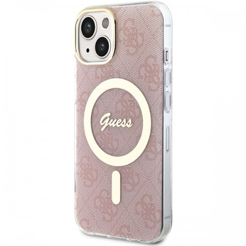 Guess GUHMP15SH4STP iPhone 15 | 14 | 13 6.1" różowy|pink hardcase IML 4G MagSafe image 2