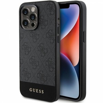 Guess GUHCP15XG4GLGR iPhone 15 Pro Max 6.7" szary|grey hardcase 4G Stripe Collection