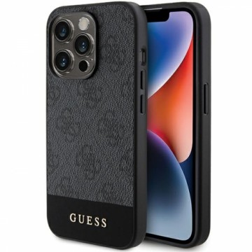 Guess GUHCP15LG4GLGR iPhone 15 Pro 6.1" szary|grey hardcase 4G Stripe Collection