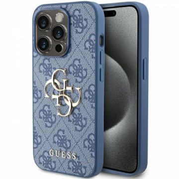 Guess GUHCP15L4GMGBL iPhone 15 Pro 6.1" niebieski|blue hardcase 4G Big Metal Logo