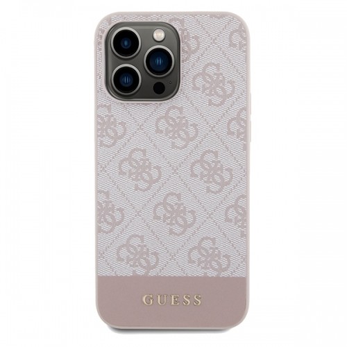 Guess GUHCP14XG4GLPI iPhone 14 Pro Max 6,7" różowy|pink hard case 4G Stripe Collection image 3