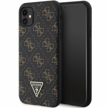 Guess GUHCN61PG4GPK iPhone 11 | Xr 6,1" czarny|black hardcase 4G Triangle Metal Logo