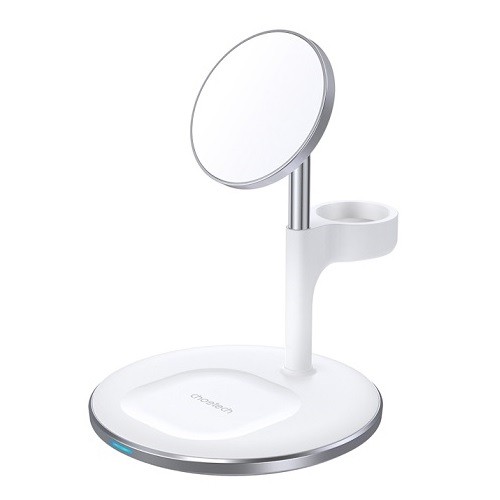 MagLeap Duo Wireless Magnetic Charging Stand CHOETECH, 15W, MagSafe, 3-in-1 image 1