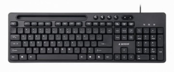Gembird Multimedia keyboard with phone stand KB-UM-108	 Multimedia Wired US Black