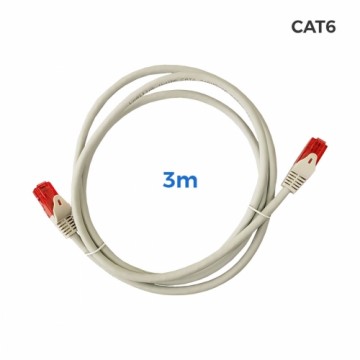 Жесткий сетевой кабель UTP кат. 6 EDM 3 m Серый
