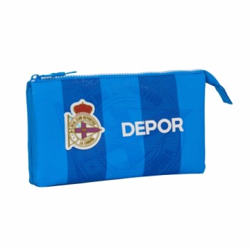 R. C. Deportivo De La CoruÑa Тройной пенал R. C. Deportivo de La Coruña Синий 22 x 12 x 3 cm