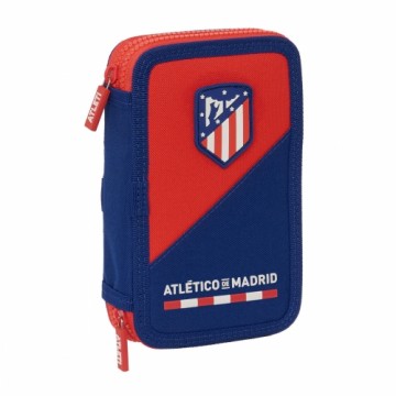 AtlÉtico Madrid Double zīmuļu futrālis Atlético Madrid Zils Sarkans 12.5 x 19.5 x 4 cm (28 Daudzums)