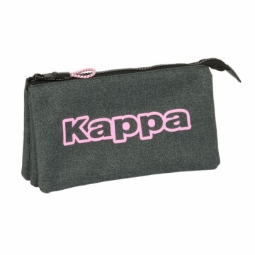Тройной пенал Kappa Silver pink Серый 22 x 12 x 3 cm