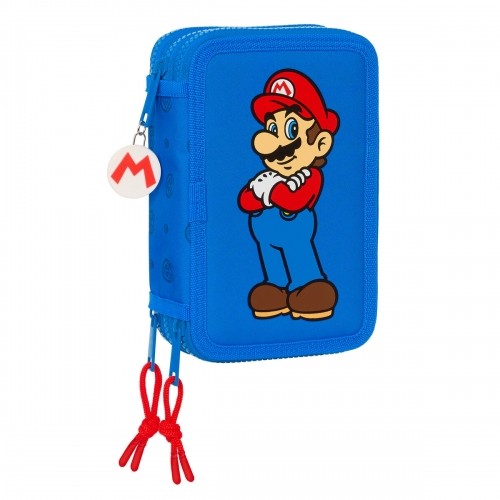 Penālis ar vietu trim zīmuļiem Super Mario Play Zils Sarkans 12.5 x 19.5 x 5.5 cm (36 Daudzums) image 1