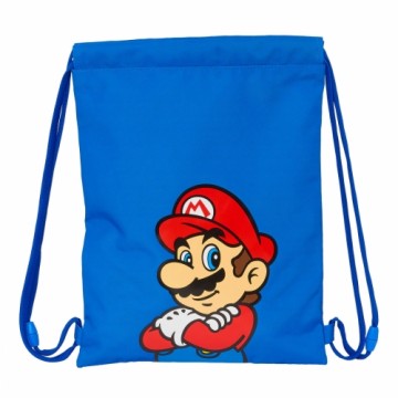 Mugursoma ar lencēm Super Mario Play Zils Sarkans 26 x 34 x 1 cm