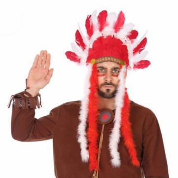 Bigbuy Carnival Indiāņu Galvasrota 58297 Sarkans Amerikas indiānis