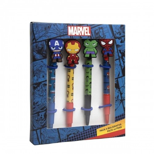 Lodīšu Pildspalvu Komplekts Marvel 4 Daudzums Daudzkrāsains image 1