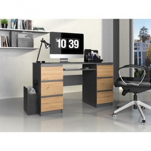 Top E Shop KUBA desk 130x51x76 cm anthracite/artisan image 3