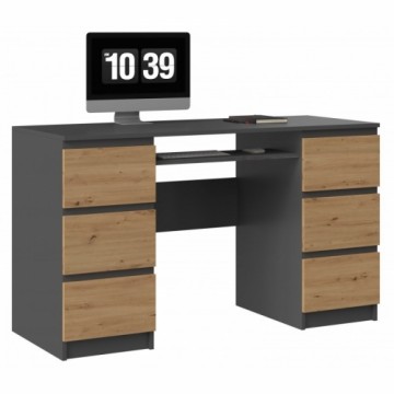 Top E Shop KUBA desk 130x51x76 cm anthracite/artisan