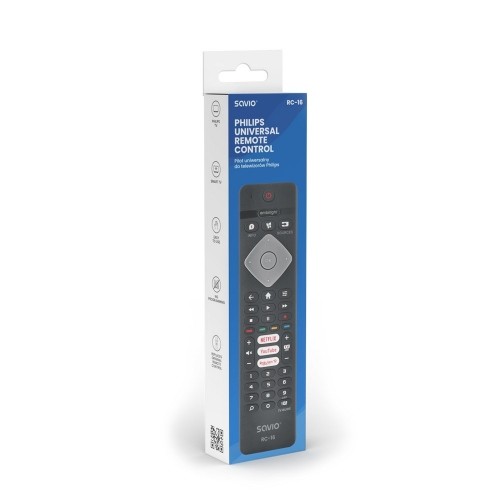 Savio universal remote control/replacement for Philips TV, SMART TV, RC-16 image 3