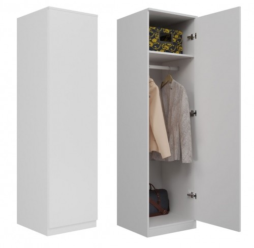 Top E Shop Topeshop SD-50 BIEL KPL bedroom wardrobe/closet 5 shelves 1 door(s) White image 4