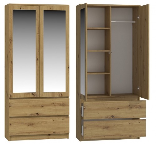 Top E Shop SS-90 Mirror cabinet - Oak Artisan image 1