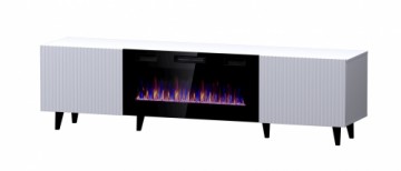 Cama Meble RTV cabinet PAFOS EF with electric fireplace 180x42x49 cm white matt