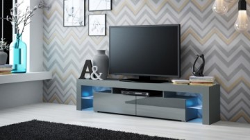 Cama Meble TV SOLO cabinet 200x45x35 grey/gloss grey