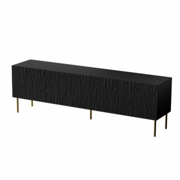 Cama Meble RTV JUNGLE cabinet 190x40.5x59.5 black matt + golden legs