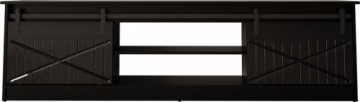 Cama Meble RTV GRANERO 200x56.7x35 black/black gloss cabinet