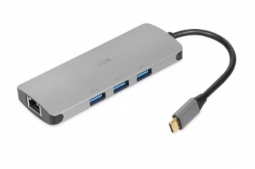 iBox IUH3RJ4K notebook dock/port replicator USB 3.2 Gen 1 (3.1 Gen 1) Type-C Power Delivery 100W Silver