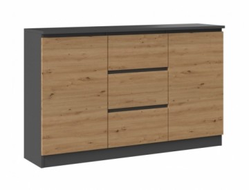 Top E Shop 2D3S chest of drawers 120x30x75 cm, anthracite/artisan