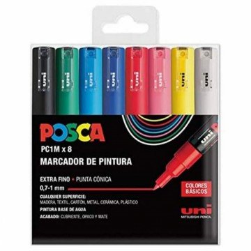 Marķieri POSCA PC-1M 8 gab. Multicolour