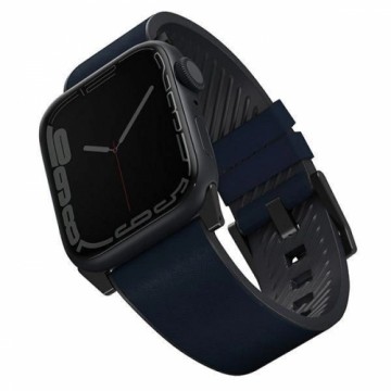 UNIQ pasek Straden Apple Watch Series 1|2|3|4|5|6|7|8|SE|SE2|Ultra 42|44|45|49mm. Leather Hybrid Strap niebieski|blue