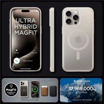 Spigen Ultra Hybrid Mag case with MagSafe for iPhone 15 Pro - matte natural titanium
