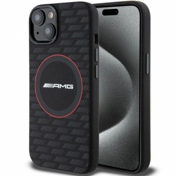 Mercedes AMG Silicone Carbon Pattern MagSafe Case for iPhone 15|14|13 - Black