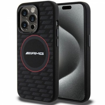 Mercedes AMG Silicone Carbon Pattern MagSafe case for iPhone 15 Pro - black