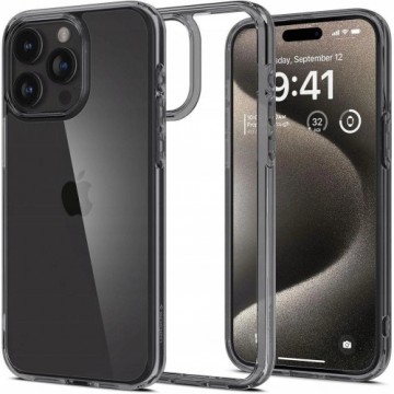 Spigen Ultra Hybrid case for iPhone 15 Pro - transparent and gray