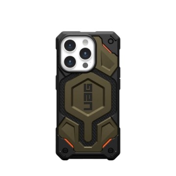 UAG Monarch Pro - protective case for iPhone 15 Pro, compatible with MagSafe (Kevlar element green)