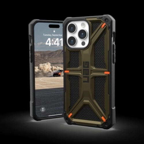UAG Monarch - protective case for iPhone 15 Pro Max (kevlar element green) image 2