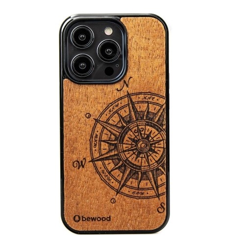 Bewood Traveler Merbau wooden case for iPhone 15 Pro image 1