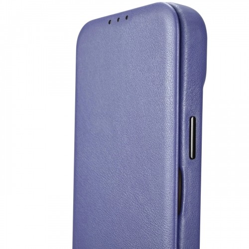 iCarer CE Premium Leather Folio Case iPhone 14 Plus Magnetic Flip Leather Folio Case MagSafe Light Purple (WMI14220715-LP) image 1