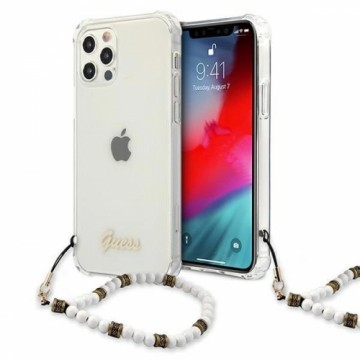 Guess GUHCP12LKPSWH iPhone 12 Pro Max 6.7&quot; Transparent Hardcase White Pearl