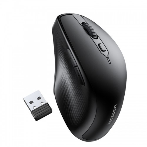 Ugreen ergonomic wireless computer mouse black (MU101) image 1