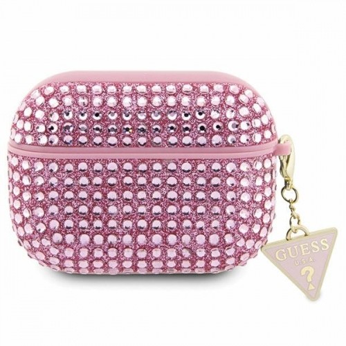 Guess GUAPHDGTPP AirPods Pro cover różowy|pink Rhinestone Triangle Charm image 1